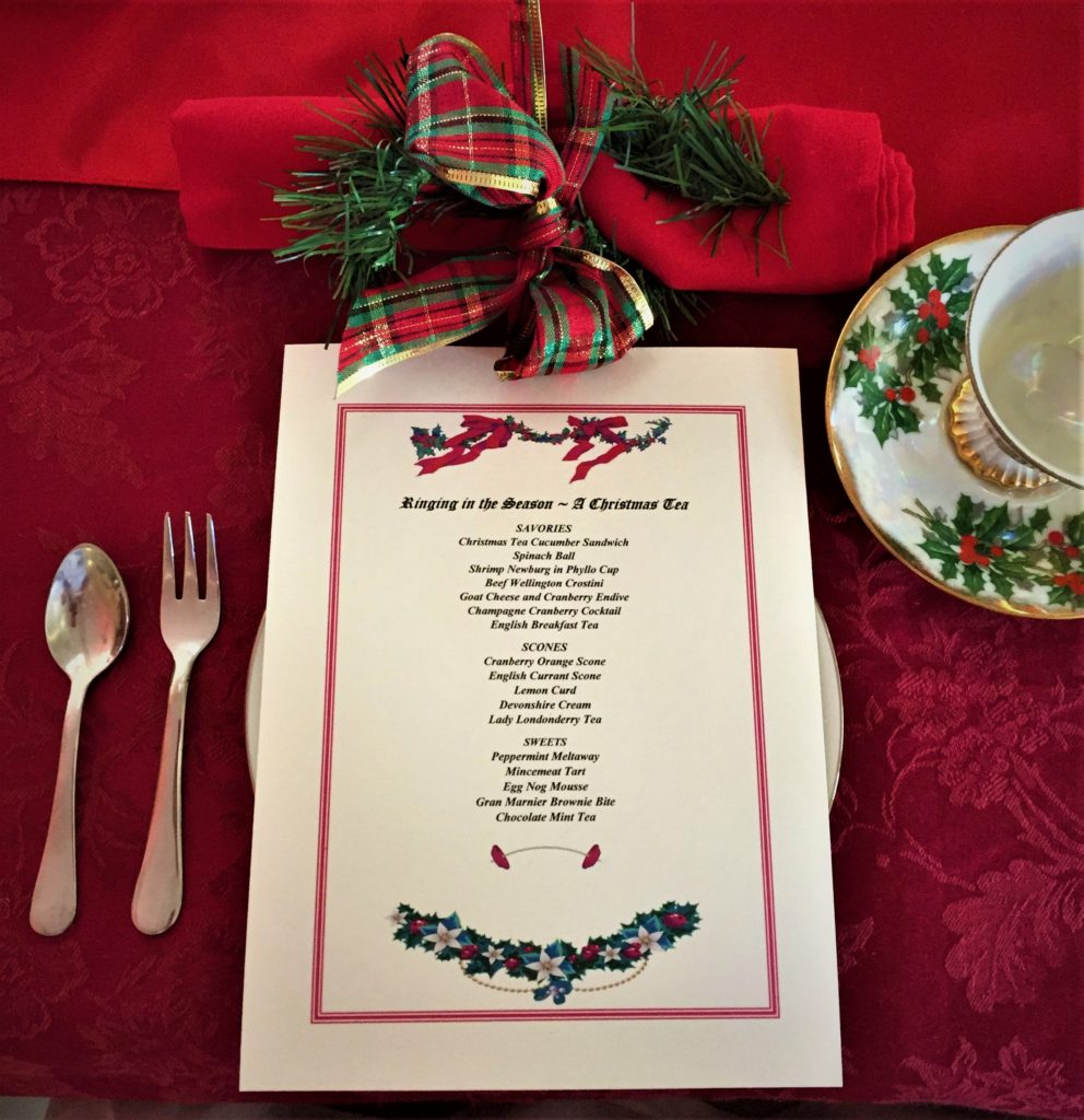 Christmas Tea Menu