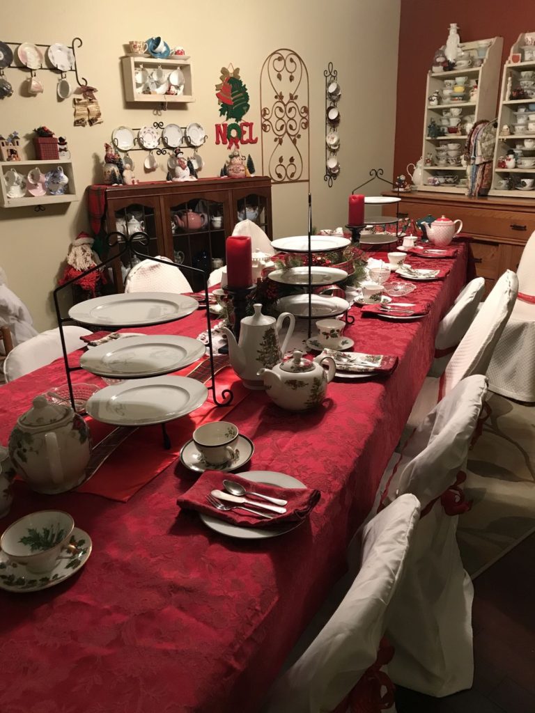 Christmas Tea Table setting