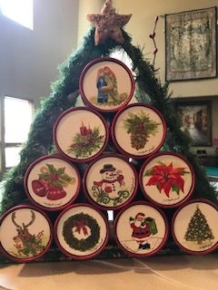 Christmas Tree Cookie Display