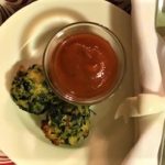 Spinach Balls with marinara sauce