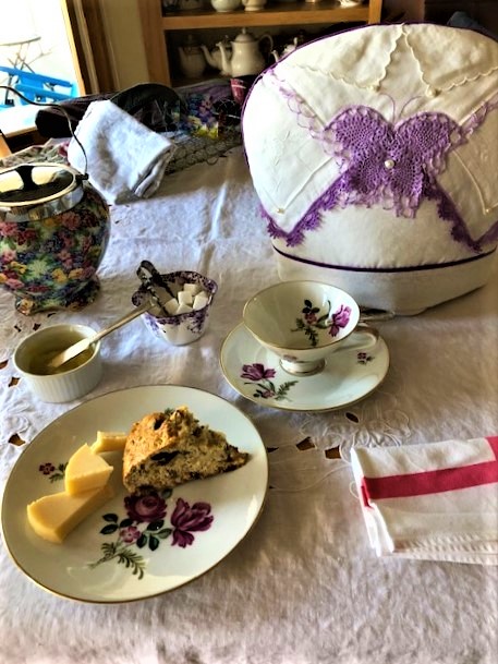 Have a Virtual Mother's Day Tea - breakfast setting