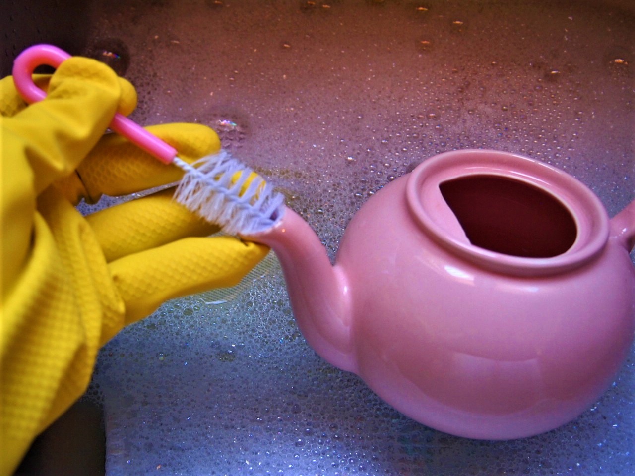 How to Care for Your Vintage China - Cleaning a teapot spout