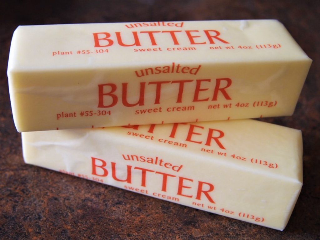 Unsalted butter for fresh peach scones
