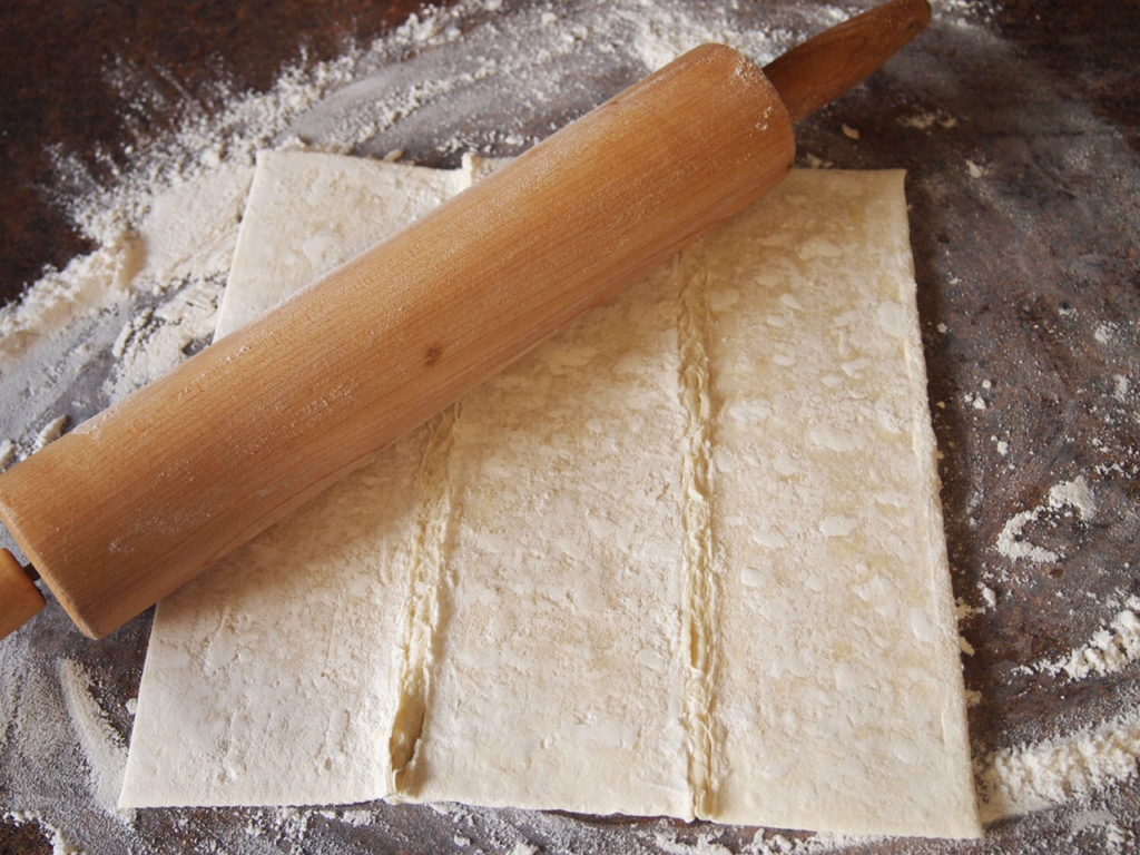 Puff pastry ready to be rolled out.
