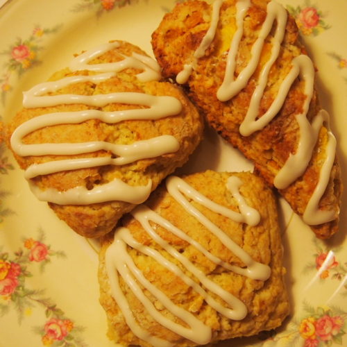 Fresh Peach Scones - Peanut Blossom