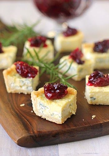 Gluten Free Tea Time Treats - Blue Cheese Tart with Cranberry Chutney