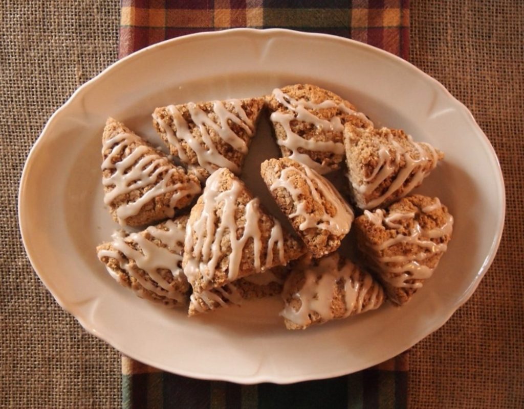Apples Cinnamon Scones - glazed and ready to eat